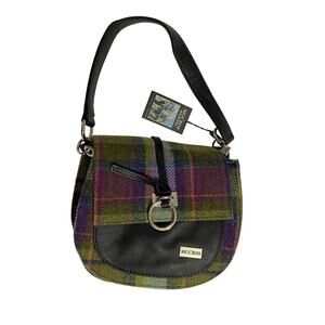 Mucros Weavers Grace Bag Women's Plaid Irish Tweed Shoulder Purse Ireland